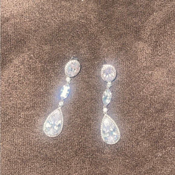 Eliot Danori Oval Crystal Drop Earrings - Picture 5 of 8